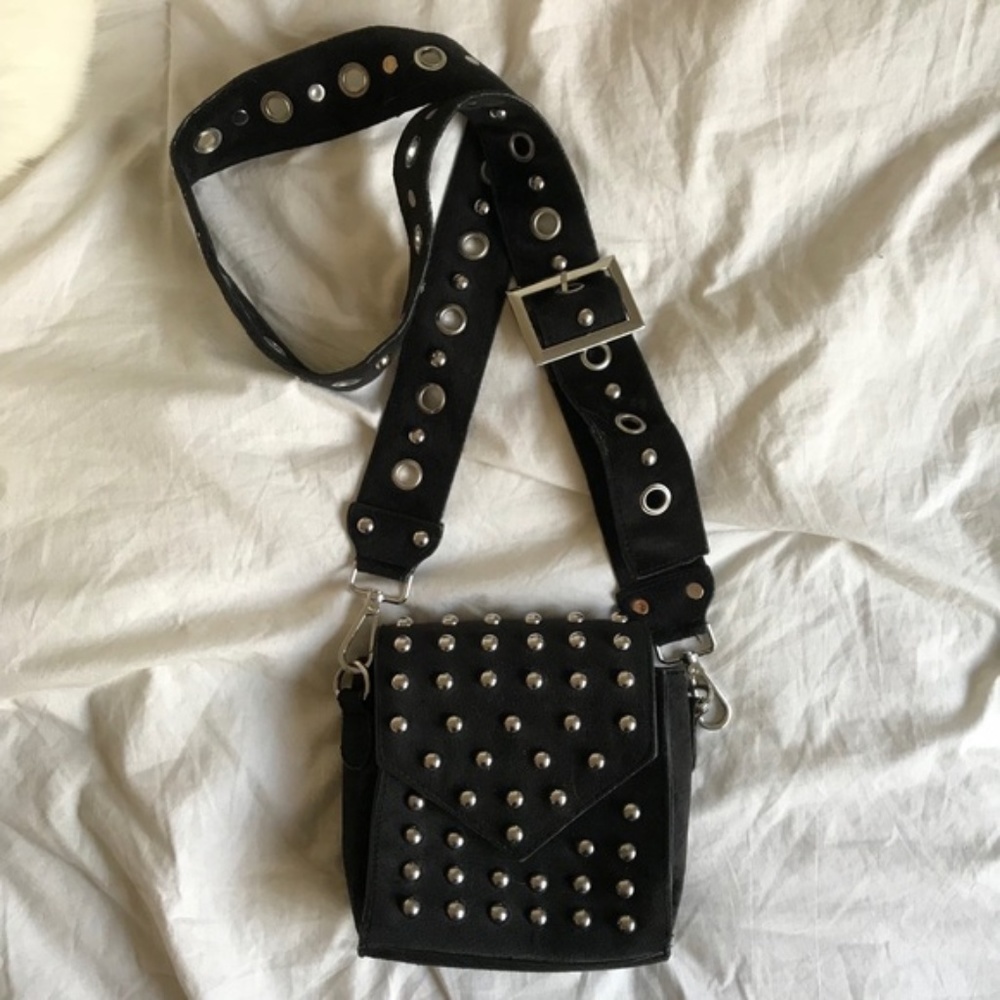 Dolls Kill Faux Suede Studded Purse